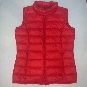 J. McLaughlin red down packable down vest